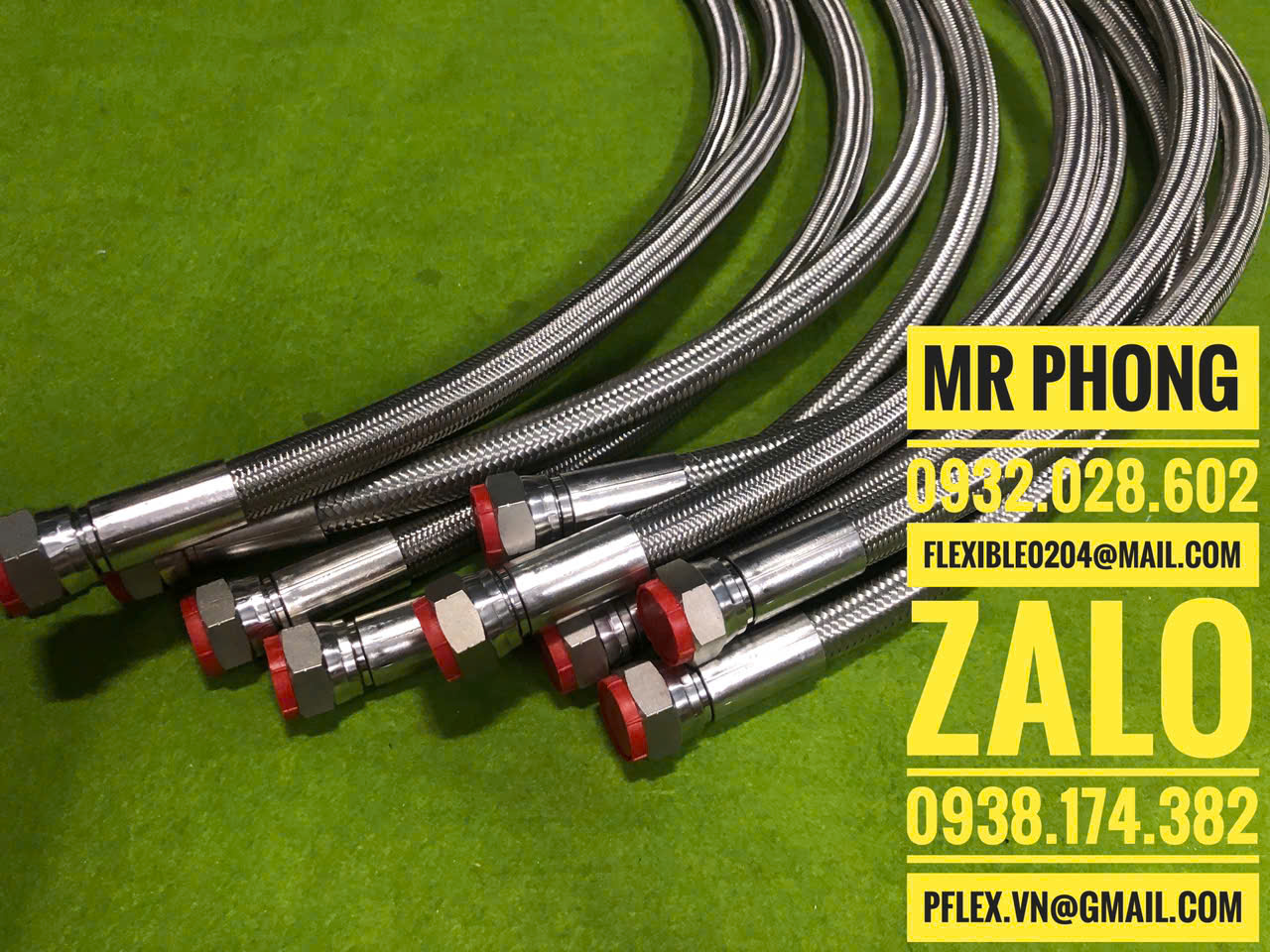 Ống nhựa mềm PTFE bọc lưới